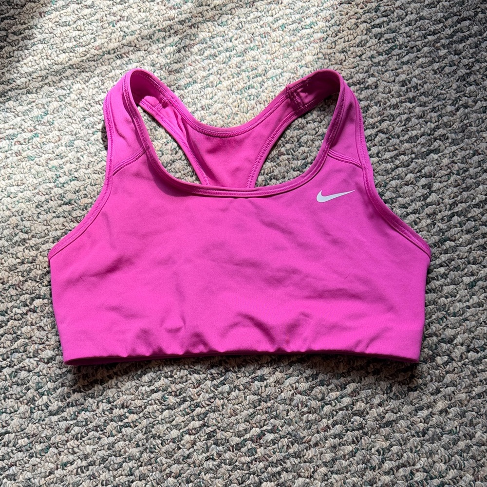 Nike Hot Pink Racerback Sports Bra with Swoosh